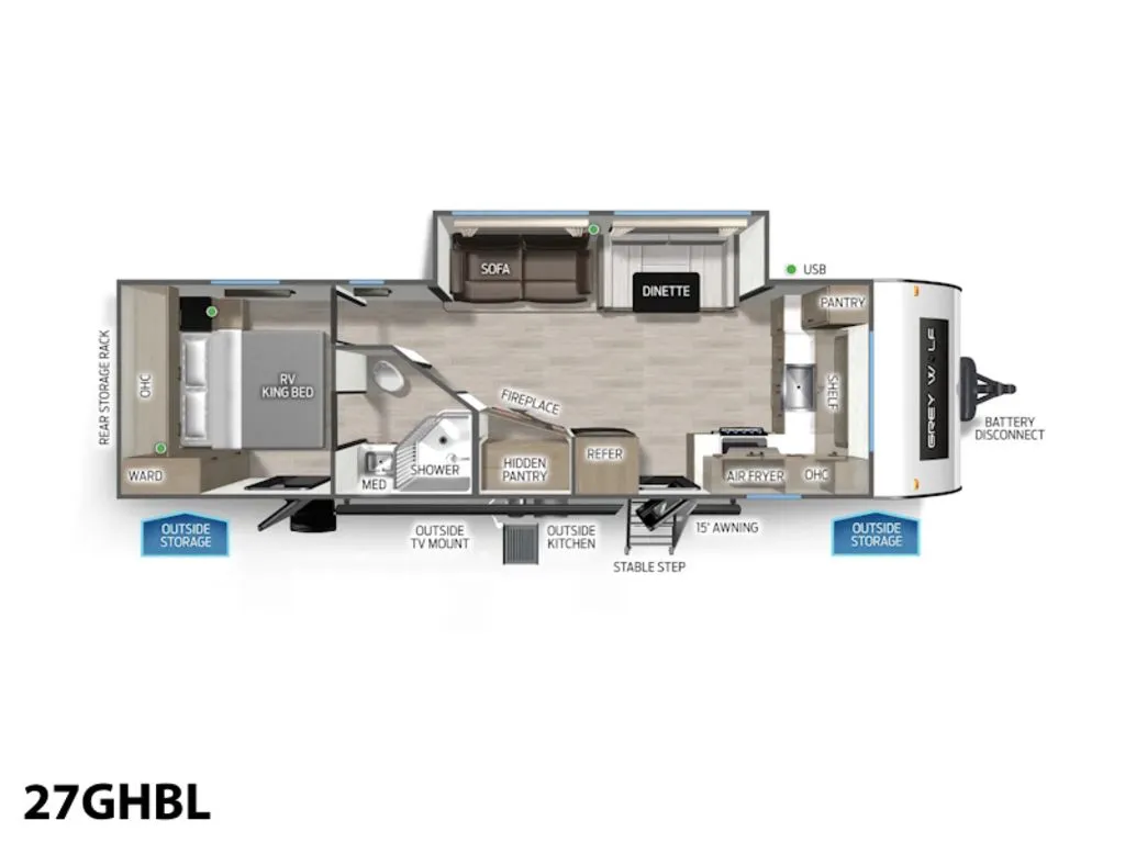 2026 Forest River Cherokee Grey Wolf Black Label 27GHBL - Photo 3