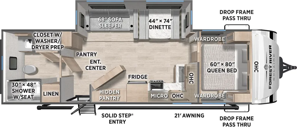 2026 Palomino Solaire 2580RBSS floor plan