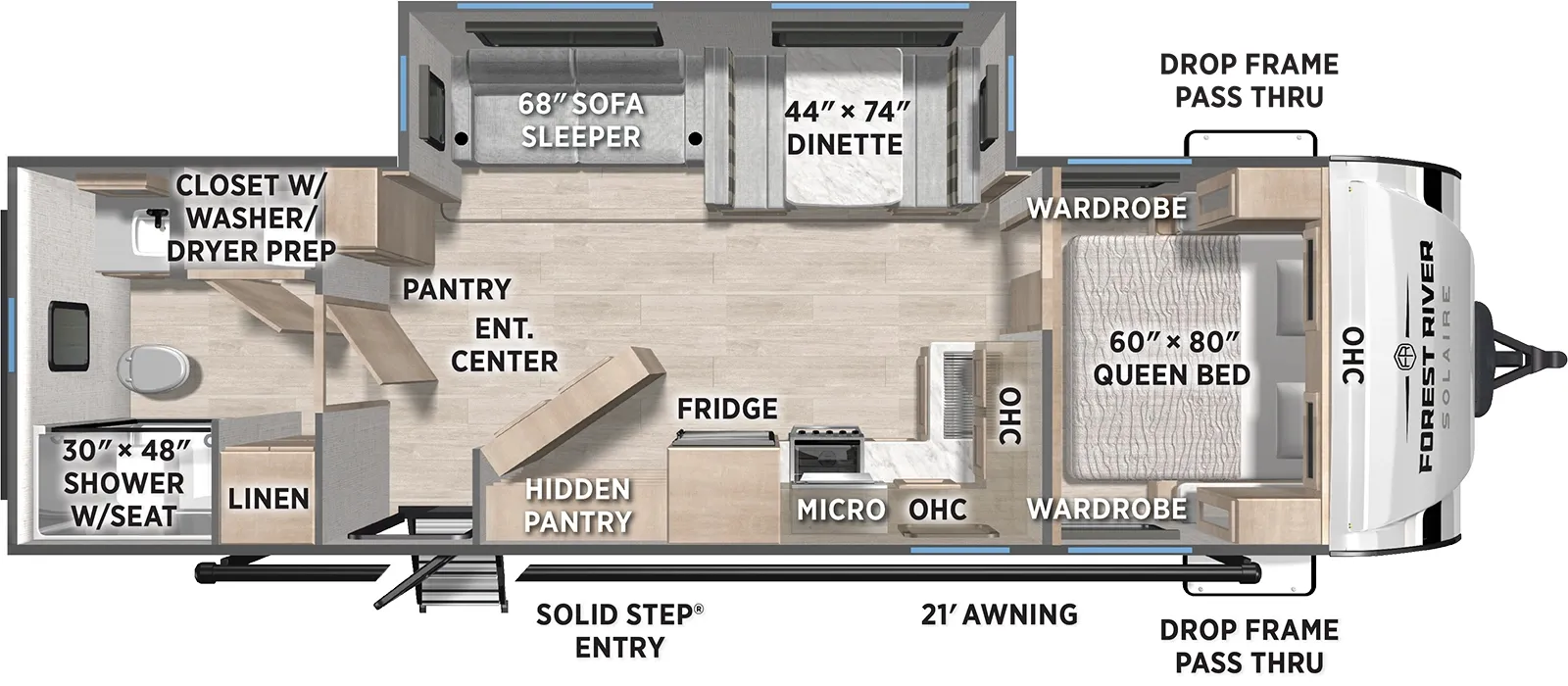 2026 Palomino Solaire 2580RBSS - Floor plan