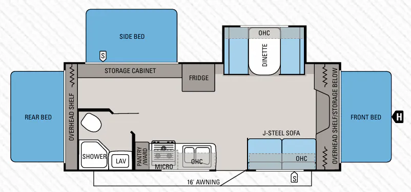 Jayco Jay Feather X23F floor plan