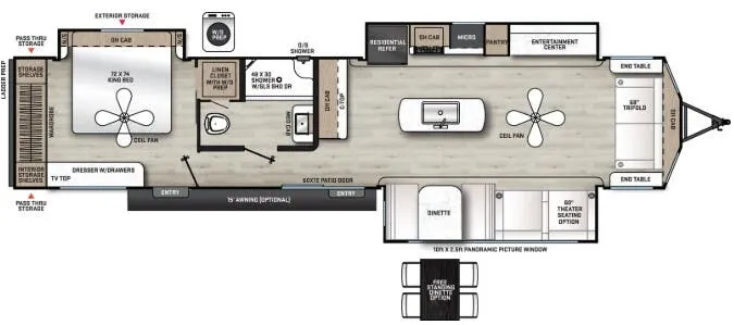 Coachmen Catalina Destination 39MKTS floor plan