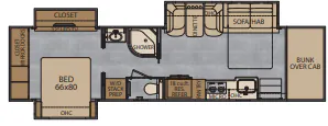 Renegade RV Classic 41CRW floor plan