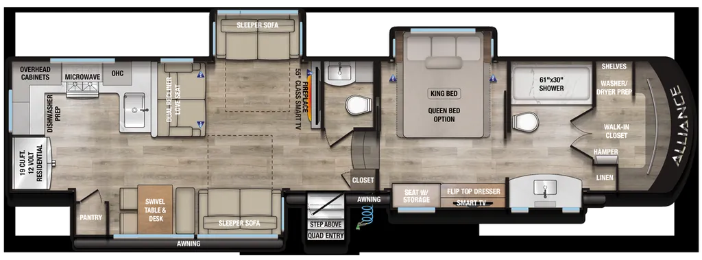 2026 Alliance RV Paradigm 382RK floor plan