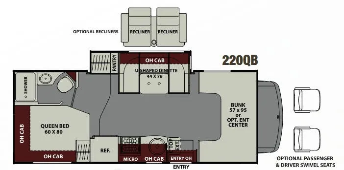 Coachmen Leprechaun 220QB floor plan