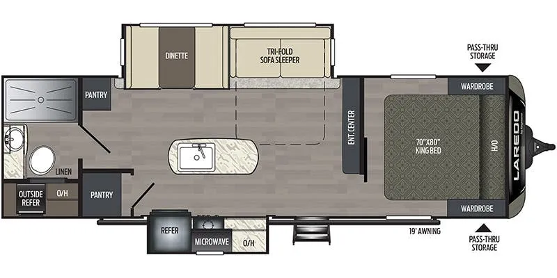 2020 Keystone Laredo 280RB - Floor plan
