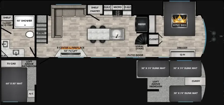 CrossRoads Hampton 390PVL floor plan
