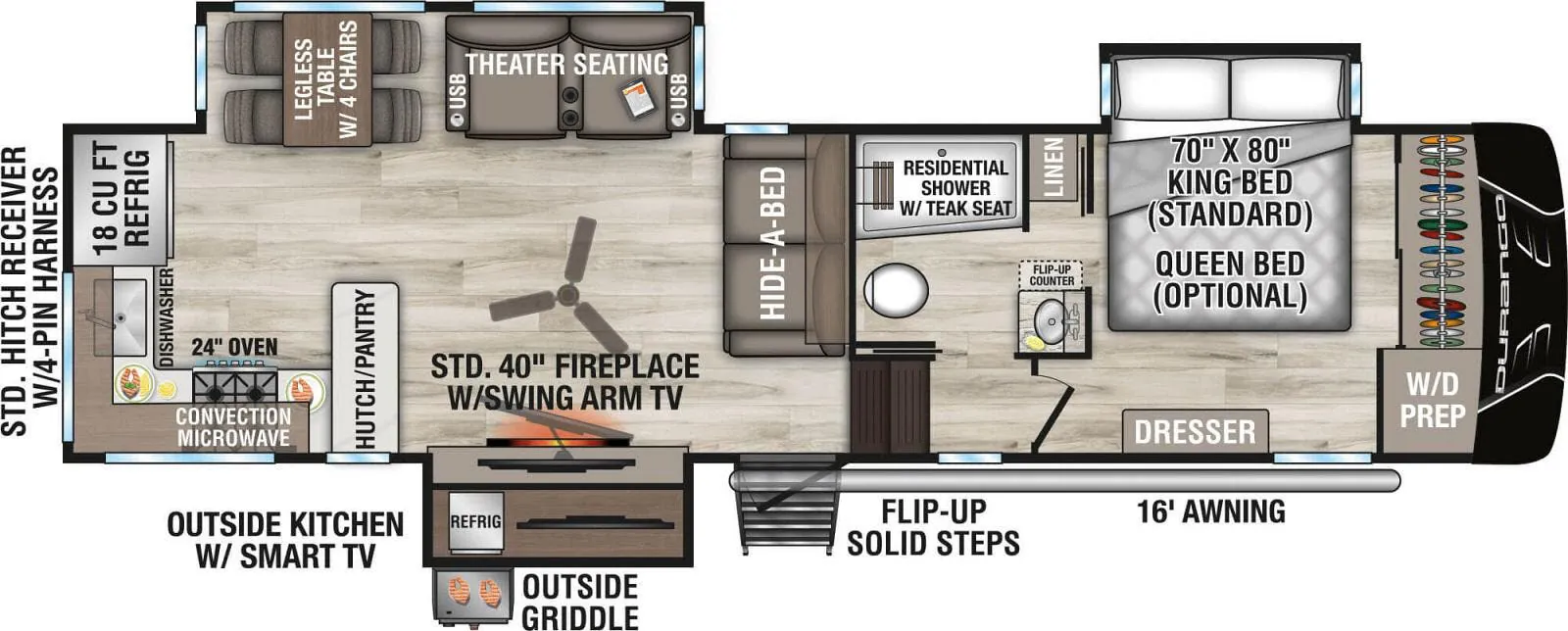 K-Z Durango D321RKT floor plan