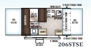 Forest River Flagstaff SE 206STSE floor plan