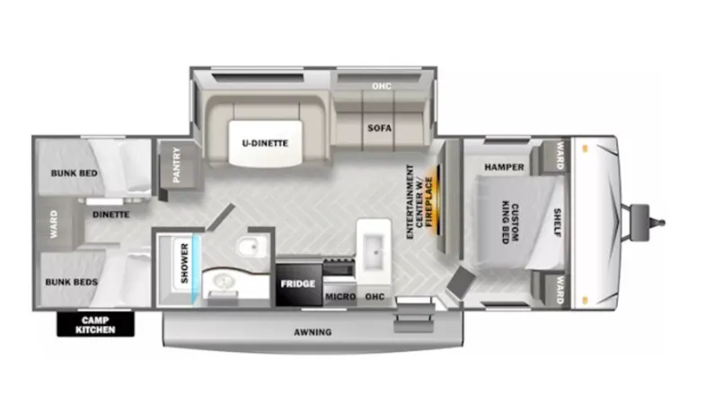 Forest River EVO T3050 floor plan