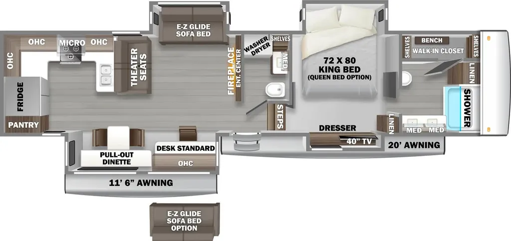 2026 Forest River RiverStone 39RKFB floor plan