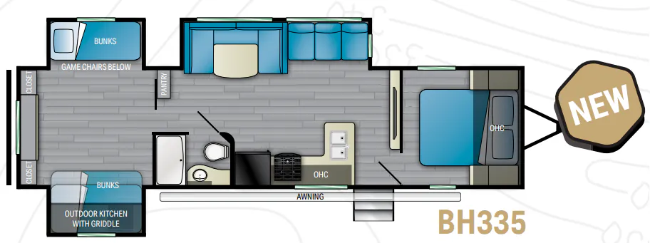 Heartland Pioneer BH335 floor plan