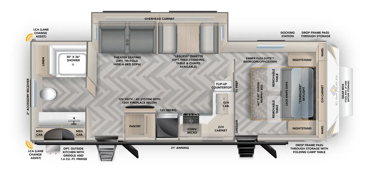 Ember RV Touring Edition 26MRB floor plan