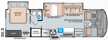 Thor Motor Coach A.C.E. 30.3 floor plan