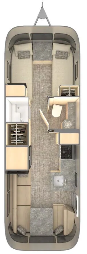 Airstream Flying Cloud 27FB floor plan