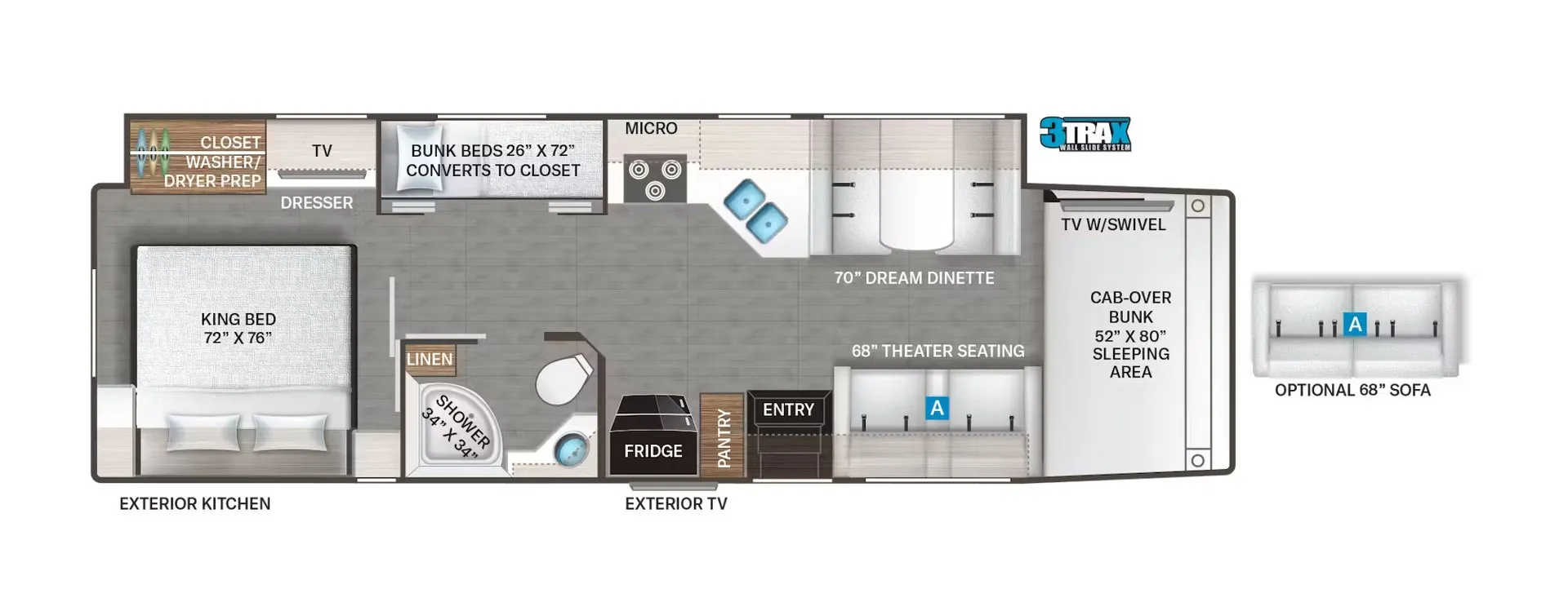 Thor Motor Coach Omni Trail R36 floor plan