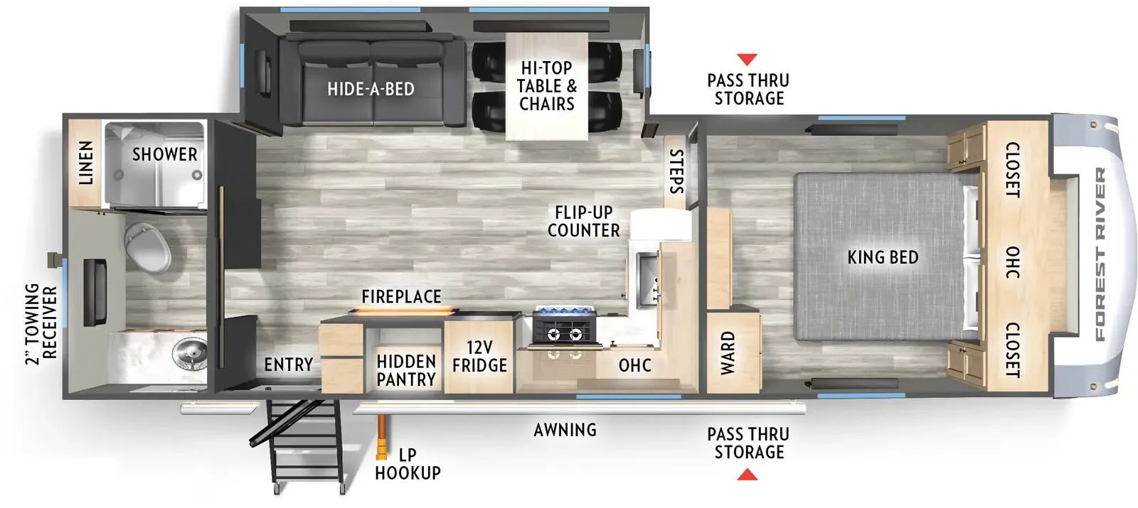 Forest River Cardinal 27RB floor plan