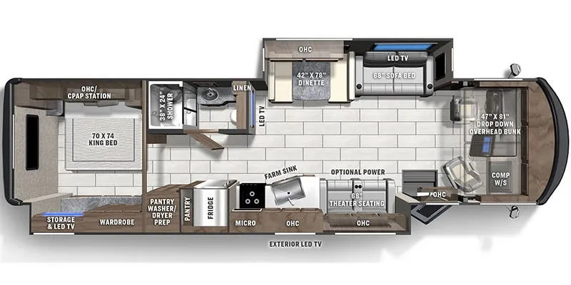 2024 Coachmen Mirada 35OS - Floor plan