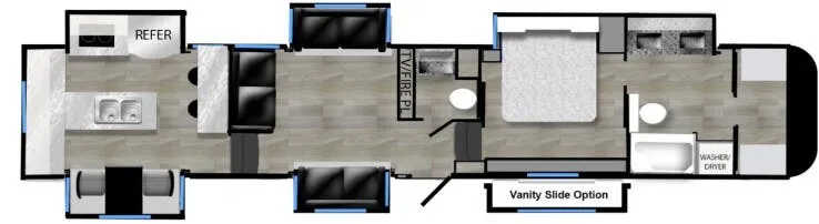 Luxe Elite 46RKB floor plan