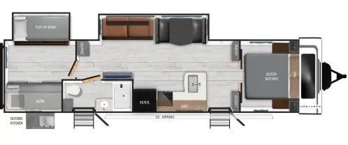 Heartland Corterra 33.3 BH floor plan