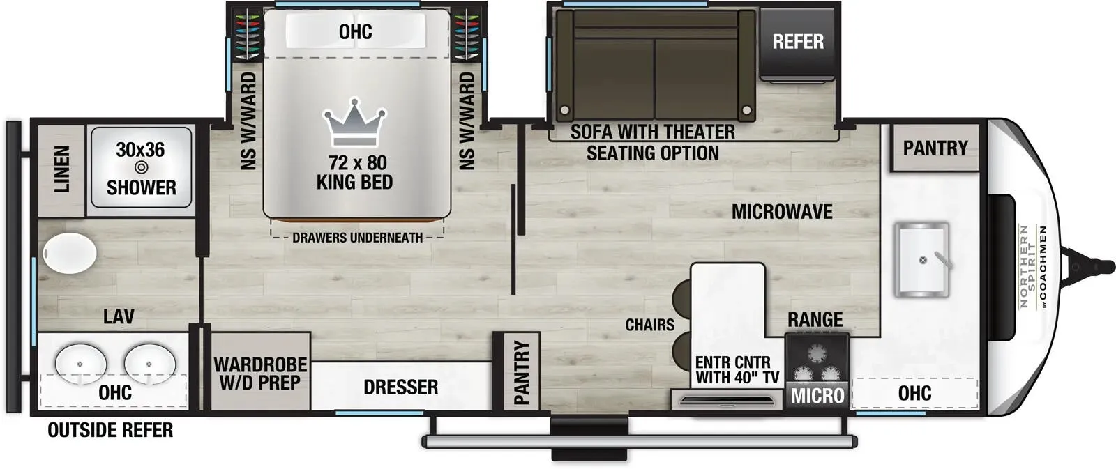 2026 Coachmen Northern Spirit Ultra Lite 2565FK - Floor plan
