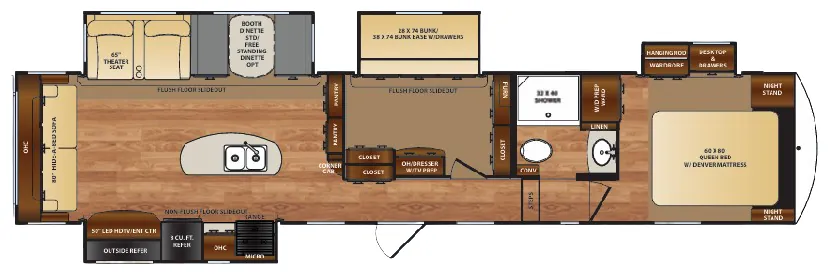 Forest River Black Diamond 38MBW floor plan