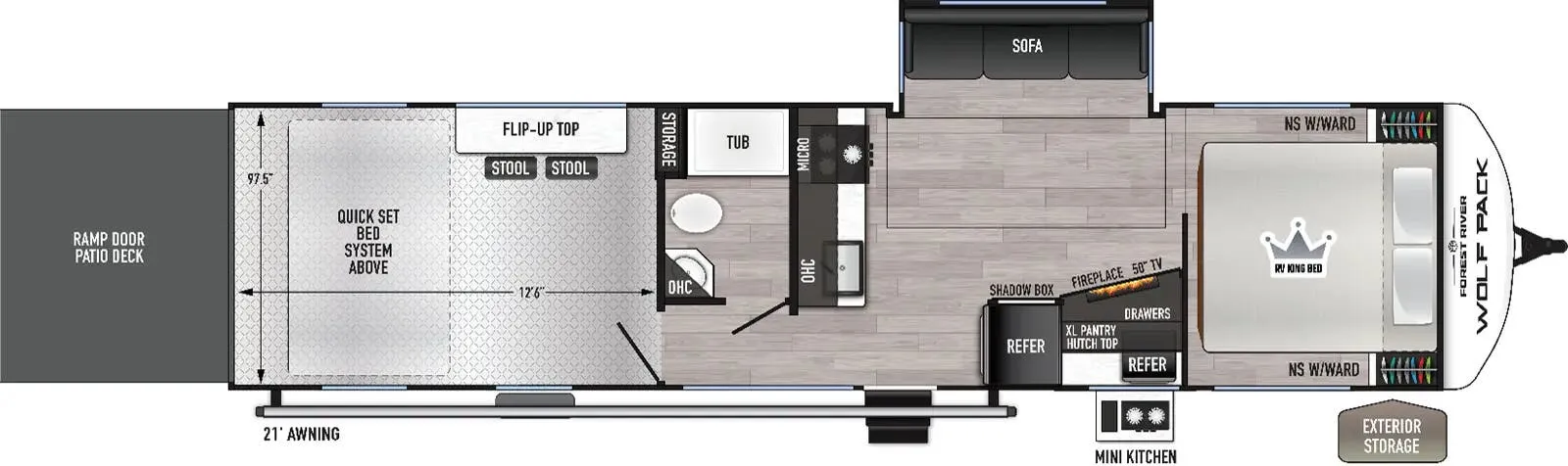 Forest River Cherokee Wolf Pack 27 125 floor plan