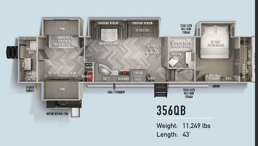 Forest River Salem Hemisphere 356QB floor plan