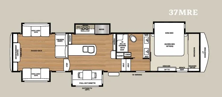 Forest River RiverStone 37MRE floor plan