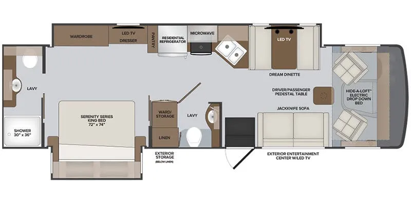 2026 Holiday Rambler Admiral 32N - Floor plan