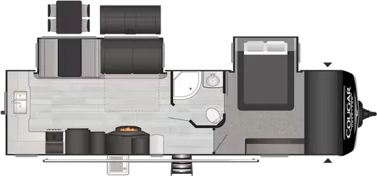 2021 Keystone Cougar Half-Ton 30RKD - Floor plan