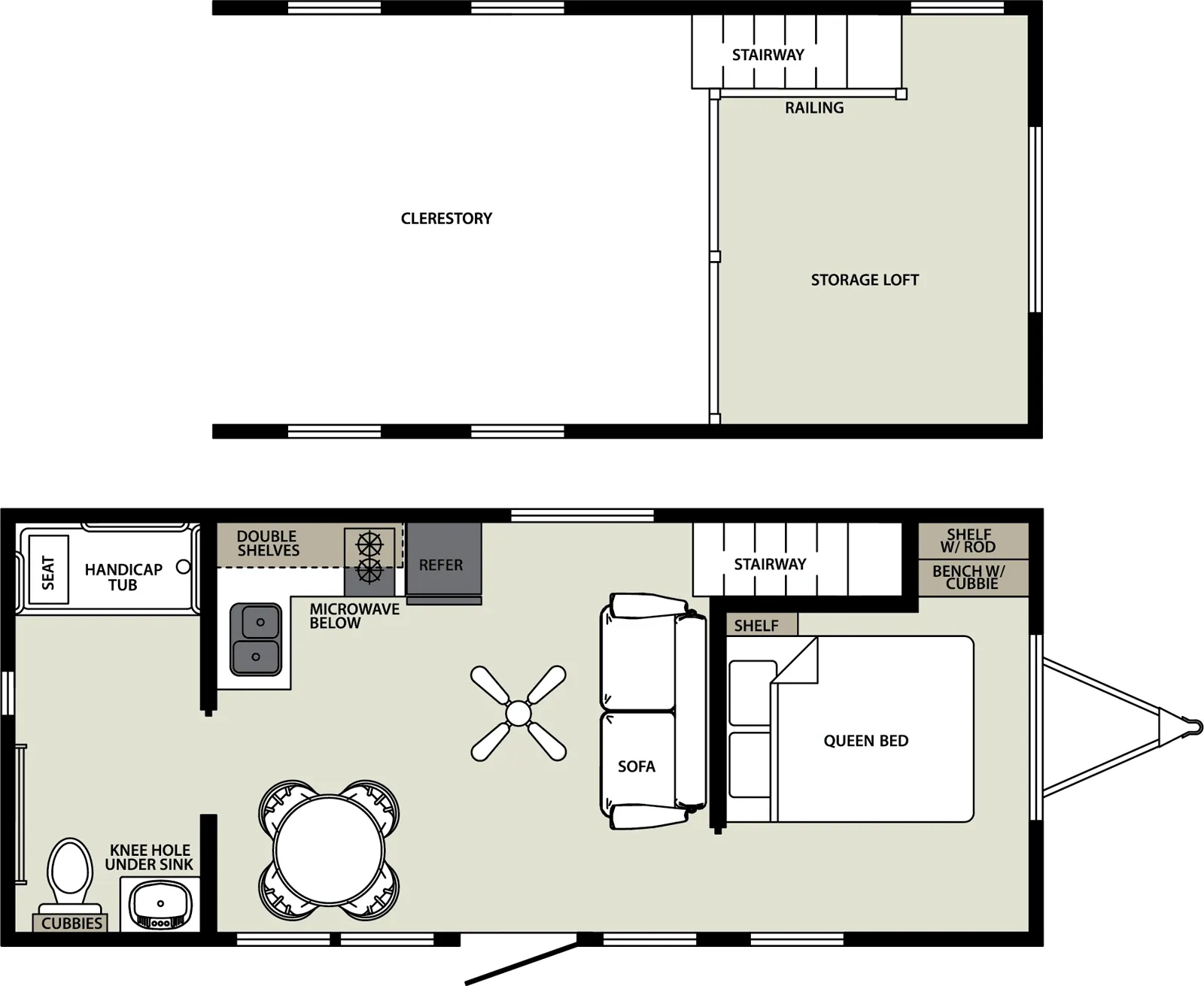 Forest River America's Park Cabins APC-PC-28SHL floor plan