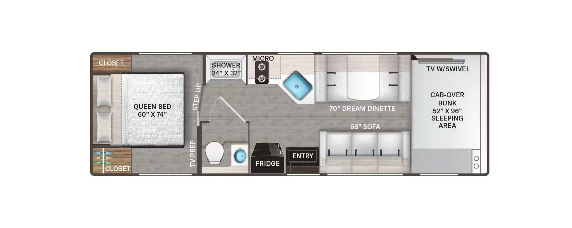 2026 Thor Motor Coach Four Winds 28G - Floor plan
