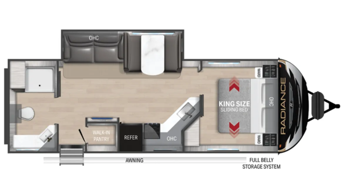 Cruiser RV Radiance 25RB floor plan