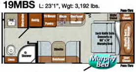 Gulf Stream Vintage Cruiser 19MBS floor plan