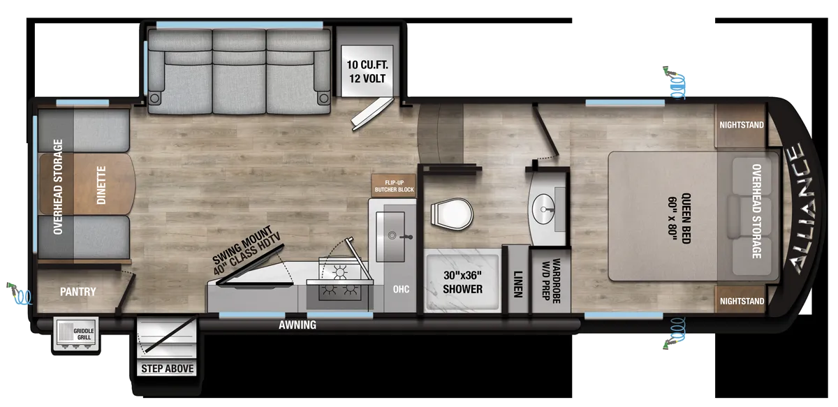 Alliance RV Avenue All-Access 26RD floor plan