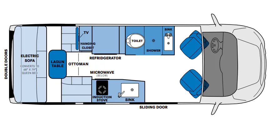 Pleasure-Way Ontour 2.2 floor plan