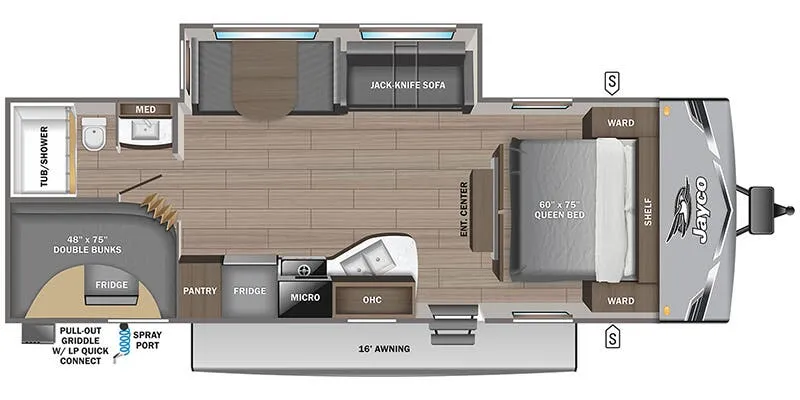 Jayco Jay Flight 267BHS floor plan