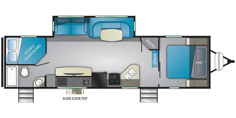 Heartland Wilderness WD 3125 BH floor plan