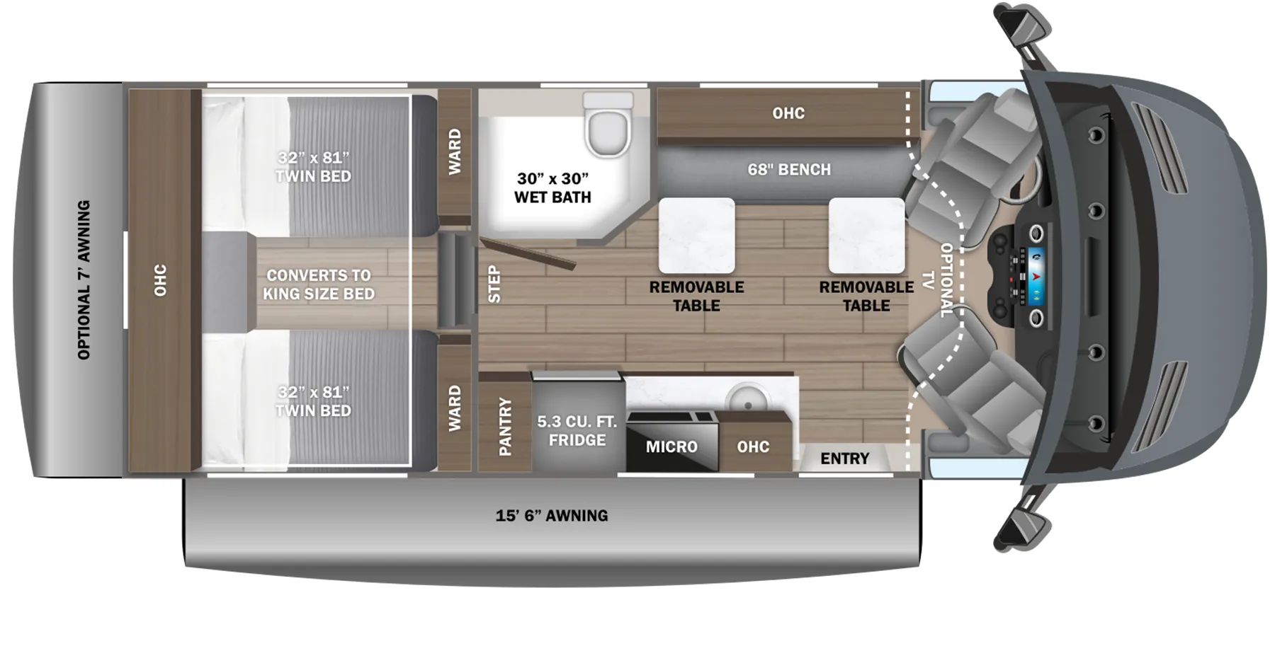 2025 Jayco Granite Ridge 23S - Floor plan