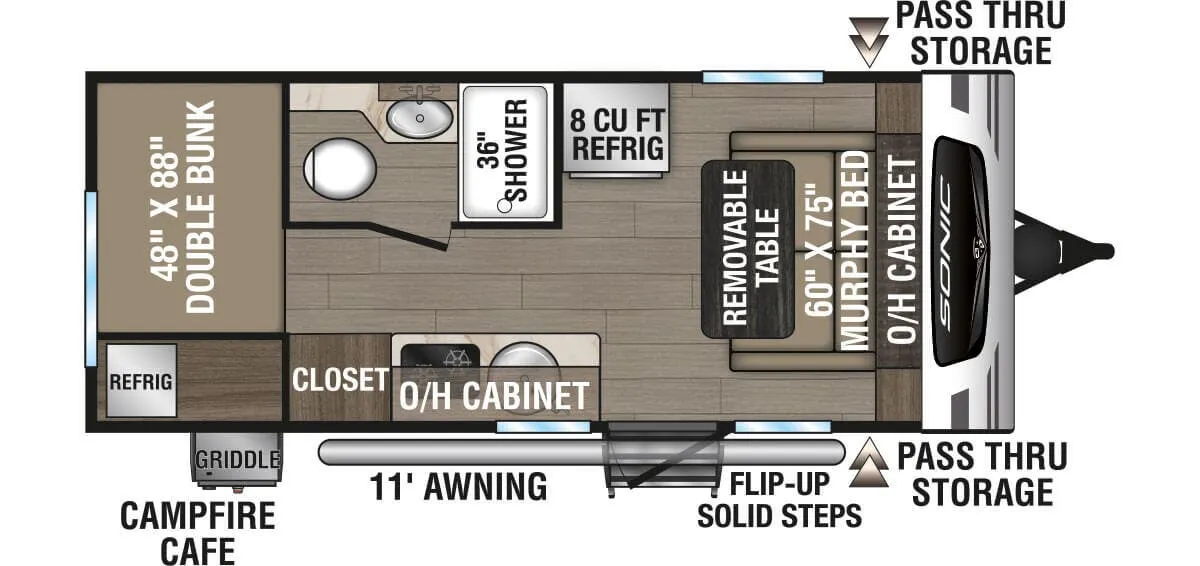 Venture RV Sonic Lite SL170VBH floor plan