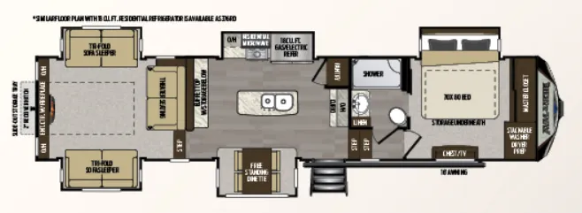 Keystone Avalanche 376RD floor plan