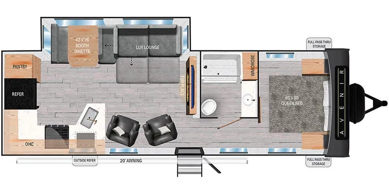 Cruiser RV Avenir A-29RK floor plan