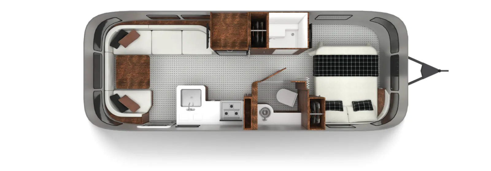 Airstream Globetrotter 25FB floor plan