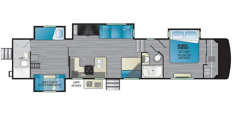 2022 Heartland Milestone 386BH floor plan