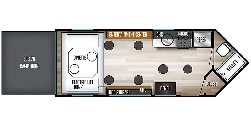 Forest River Cherokee Grey Wolf 17TH floor plan