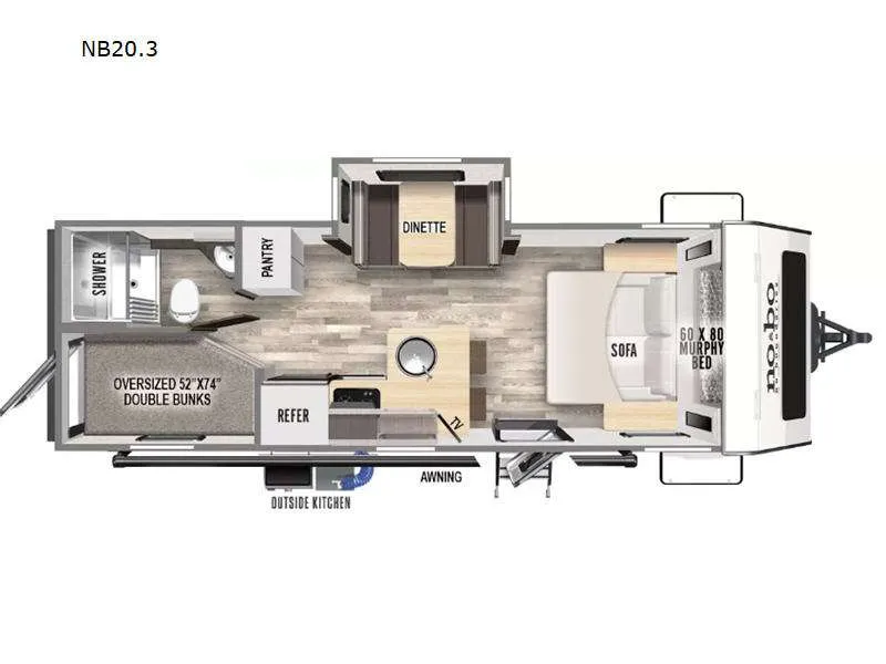 2024 Forest River No Boundaries NB20.3 - Floor plan