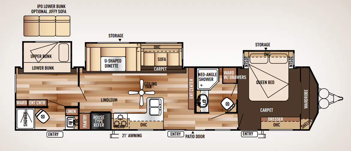 Forest River Wildwood DLX 426-2B floor plan