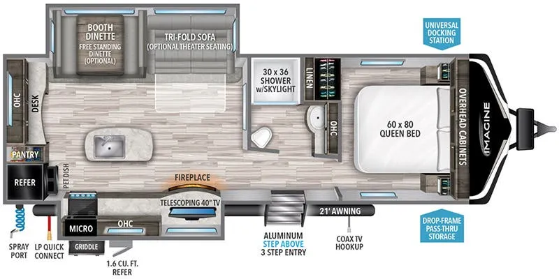 2023 Grand Design Imagine 2670MK floor plan