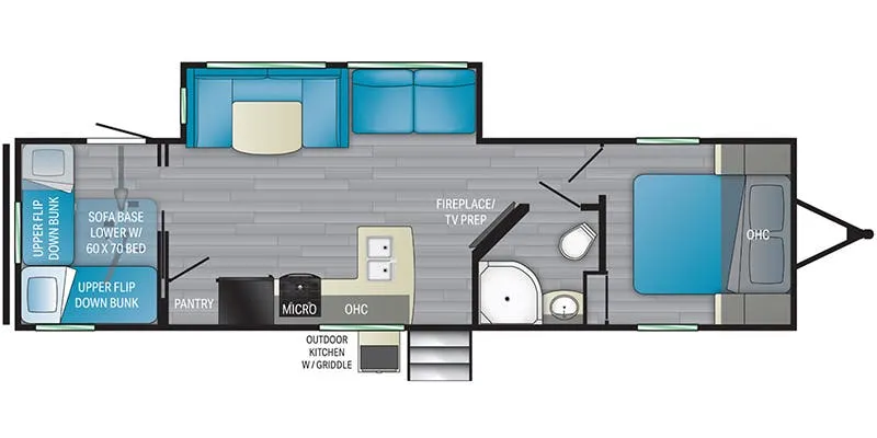 Heartland Pioneer PI BH 322 floor plan