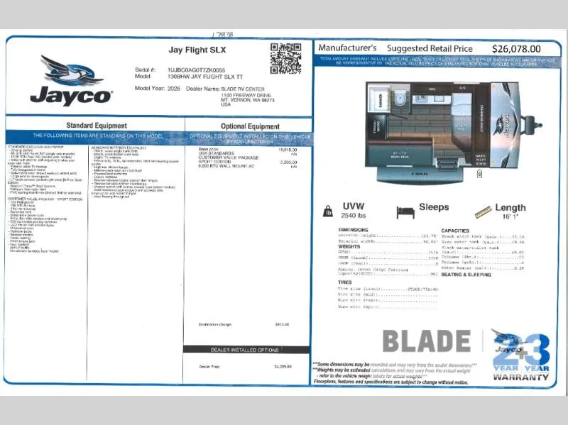 2026 Jayco Jay Flight SLX 130BHW - Photo 3